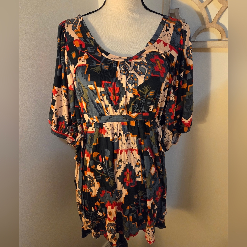 French Connection Multicolor Bohemian Pattern Dress